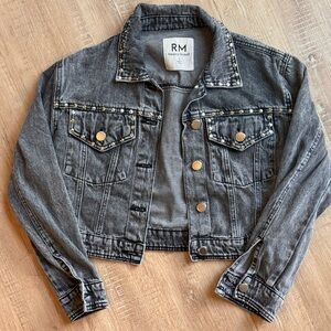 Rebecca Minkoff Black Studded Denim Jacket